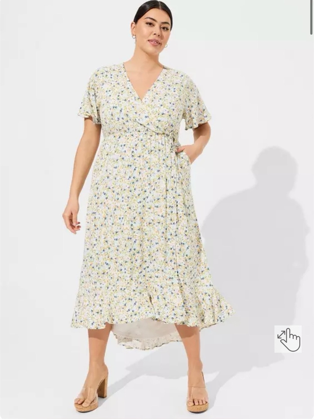 Torrid Maxi Rayon Surplice Wrap Dress